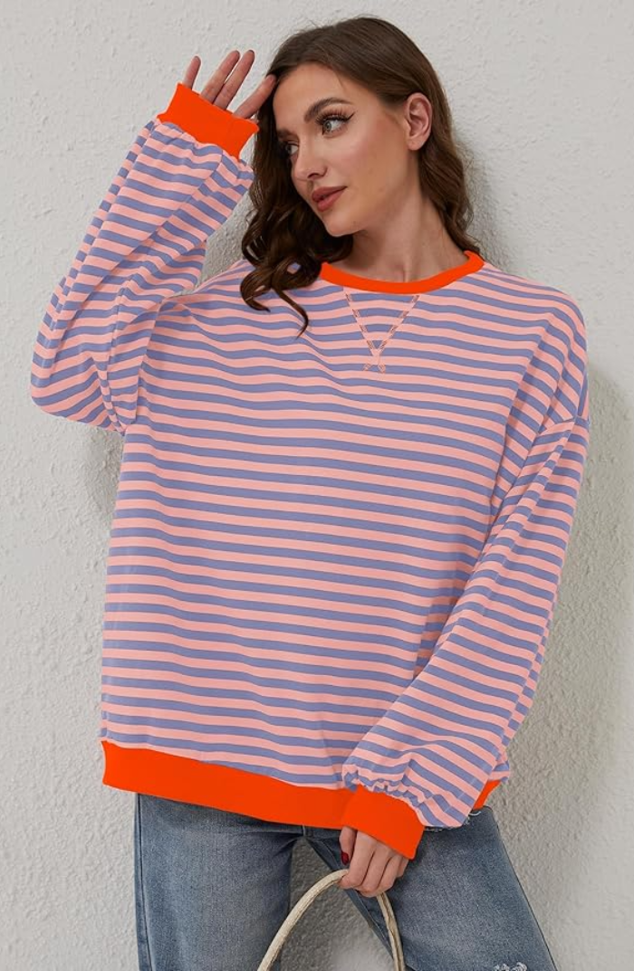 Adèle | Pull oversize rayé