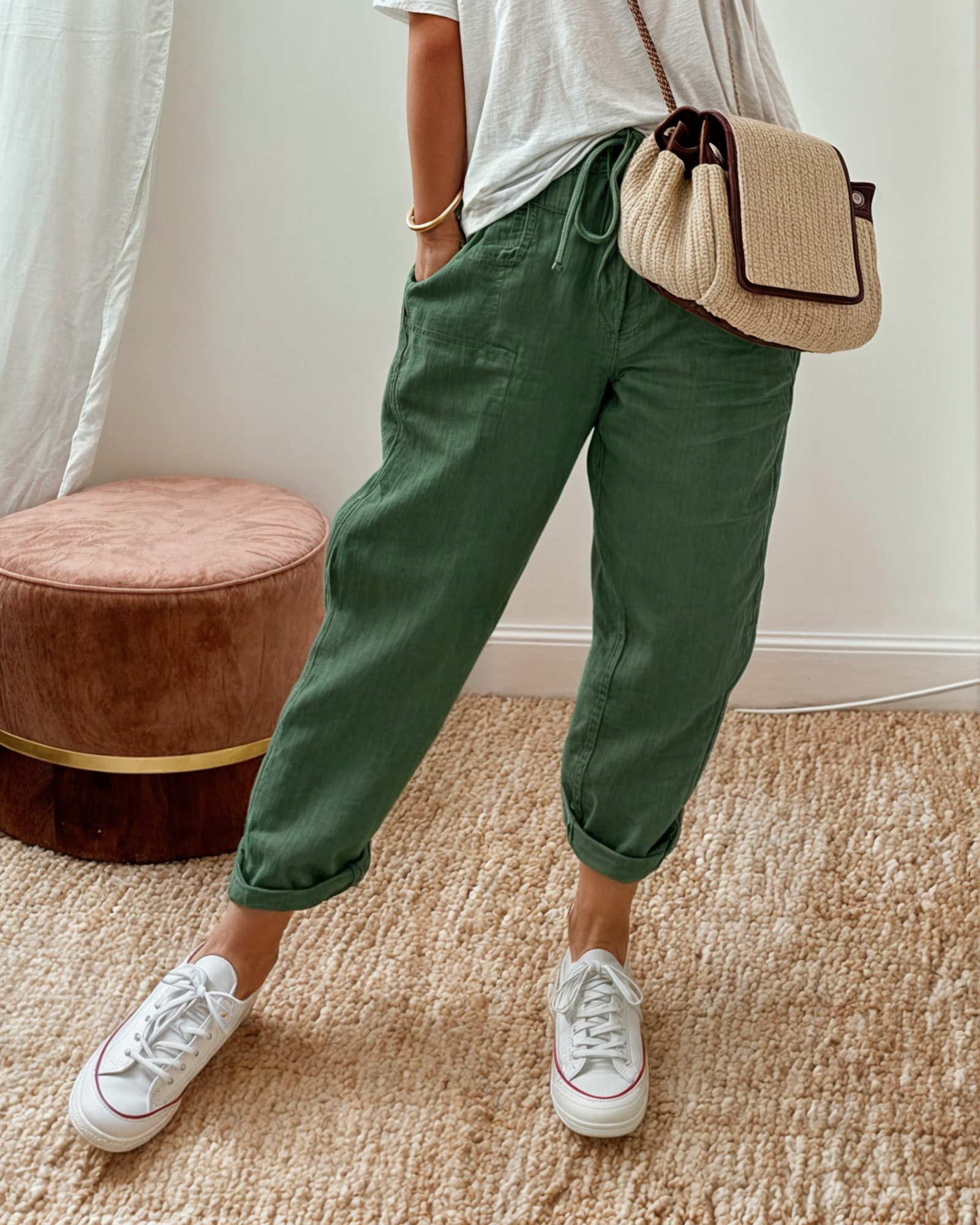 Rosa | Pantalon Élégant en Lin Mélangé