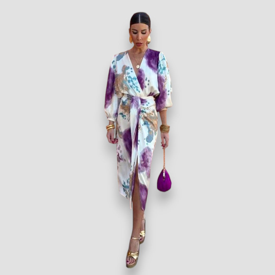 Larissa | Robe Élégante à Col V