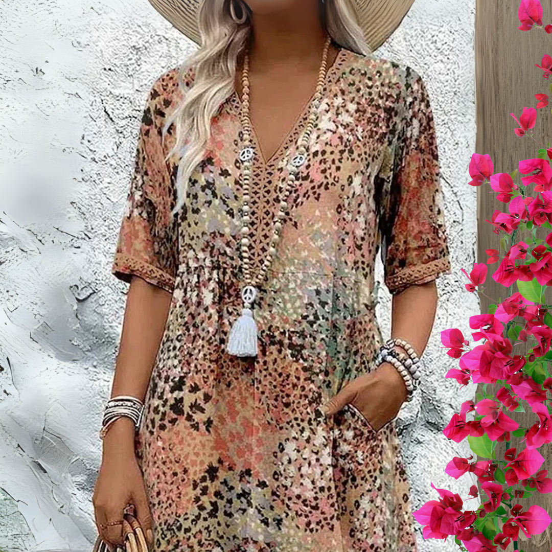 Donalyn | Robe Vintage à Col en V