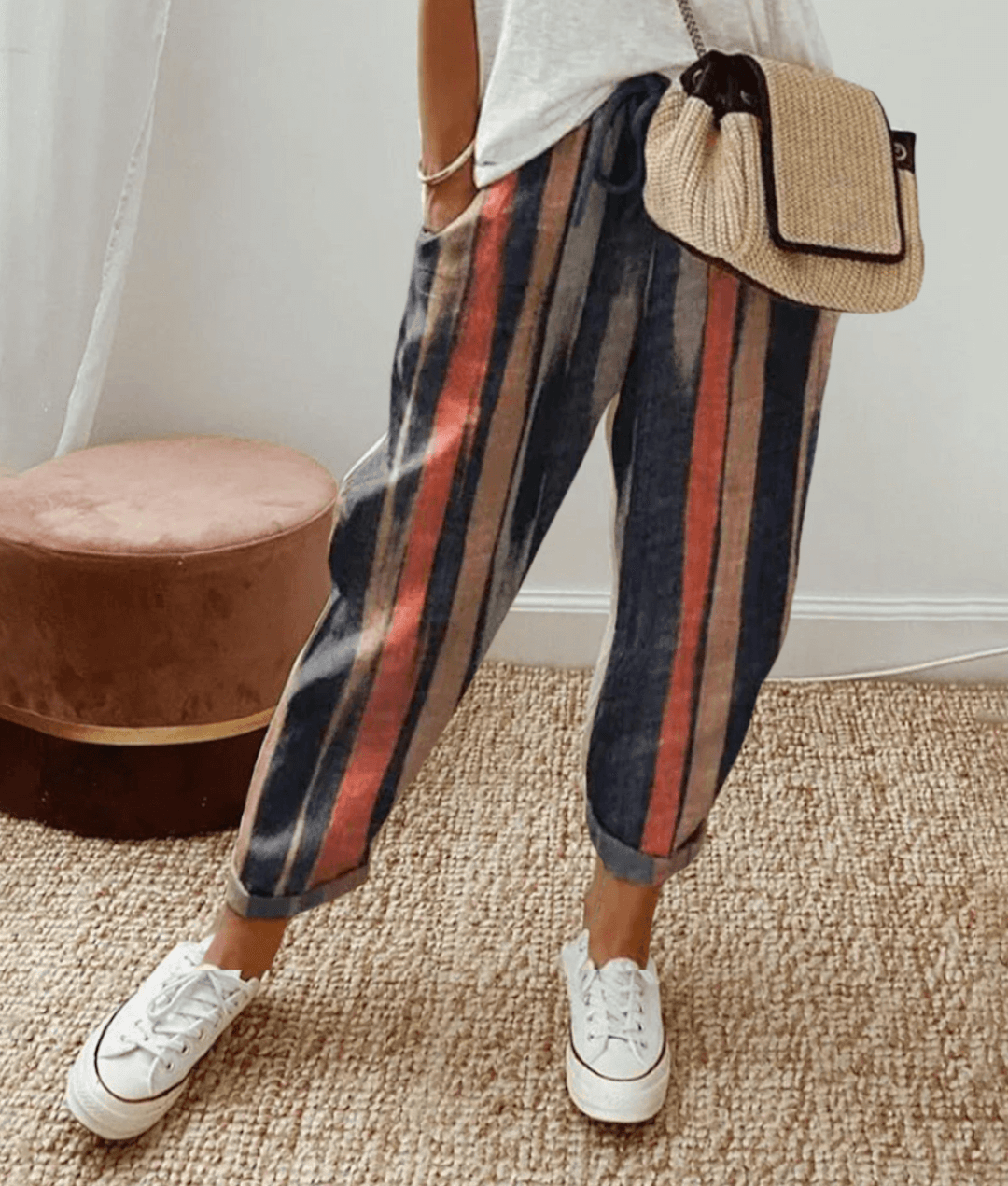 Zoé | Pantalon Chic en Coton et Lin Naturel