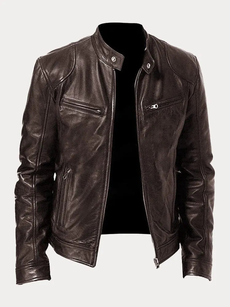 Aaron | Veste en Cuir Décontractée – Style Intemporel & Confort