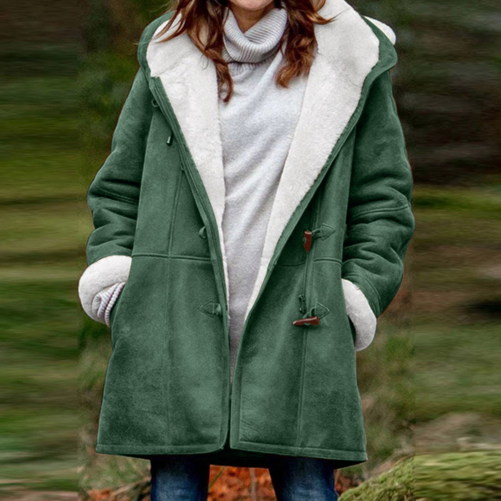 Manteau À Capuche Chaud & Élégant